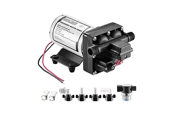 Wassermann 12V 5 GPM 55 PSI booster diaphragm water pump