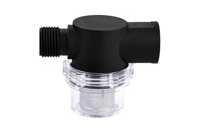 60 mesh in-line water strainer with twist-off bowl for pump inlet
