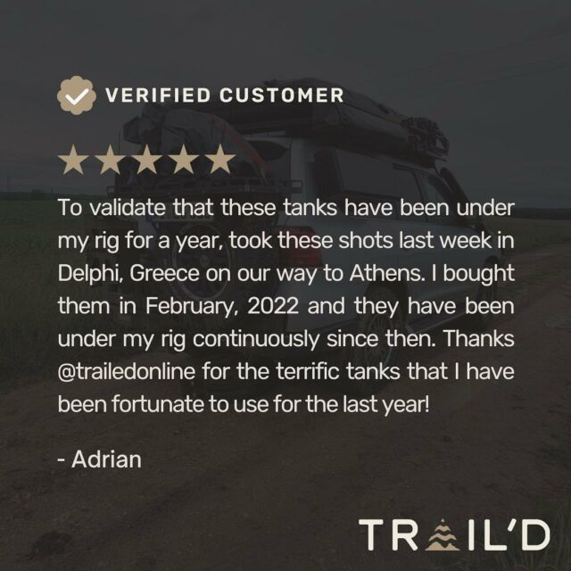 🌟 TESTIMONIAL TUESDAY 🌟
⠀⠀⠀⠀⠀
🗣️ Real Words, Real Adventures 🗣️
⠀⠀⠀⠀⠀
📢 Let's hear it from our awesome Trail'd Tanks community! Today, we're thrilled to share Adrian's testimonial and their love for our tanks! 💬⠀⠀⠀⠀
⠀⠀⠀⠀⠀
💧Grab Yours Today!💧
⠀⠀⠀⠀⠀
Ready to experience the Trail'd Tanks difference for yourself? 🛒 Don't miss out on the ultimate overlanding essential! Click the link in our bio to shop now and embark on unforgettable adventures with Trail'd Tanks by your side! 🚙
⠀⠀⠀⠀⠀
#TestimonialTuesday #TraildTanks #OverlandingPassion #AdventureFuel #OffRoadCommunity #ExploreMore #TestimonialReview #CustomerLove #OverlandLife #OffTheGrid #NatureLovers #TravelInspiration #WanderlustJunkie #OffRoadAdventures #Trailblazing #outdoorvibes